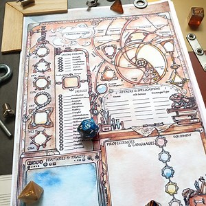 Dnd 5e Artificer Character Sheet / Fillable PDF Digital Download / Dungeon and Dragons Gifts / Fantasy GM Gift - Etsy