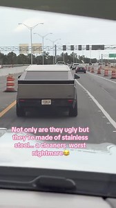 Not a fan of the Tesla “truck” 🫠 #teslacybertruck #stainlesssteel #yuck #cleaning #notafan #cleanwithsep | Clean With Sep