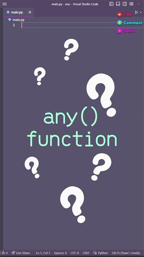 ANY Function in Python?? #coding #programming #python