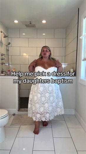 What do I do 👀 #plussize #fyp | baptismal gown