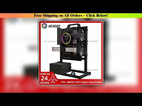 Aluminum Fully Open Case Frame Support ITX / MATX /ATX Motherboard,Vertical Computer Housing PC