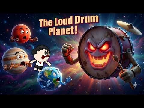 The Loud Drum Planet! | #aumsum #kids #science