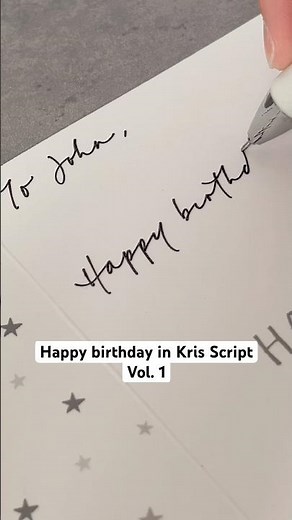 Happy birthday in Kris Script ✨ Easy handwriting practice