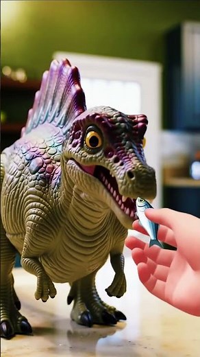 🦕 Watch the Spinosaurus Enjoy a Fishy Feast: Dino Feeding Time! 🐟