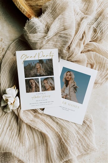 Photo Graduation Invitations 2026 Template, Graduation Announcement Card, Class of 2026, High School Grad Party, Boho Invite, Editable, 0230 - Etsy Canada