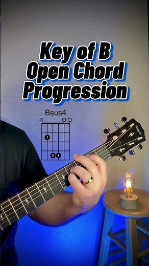 Key of B open chord progression