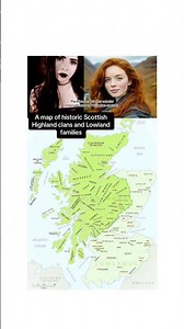 A map of historic Scottish Highland clans and Lowland families #scotland #history #geography #map