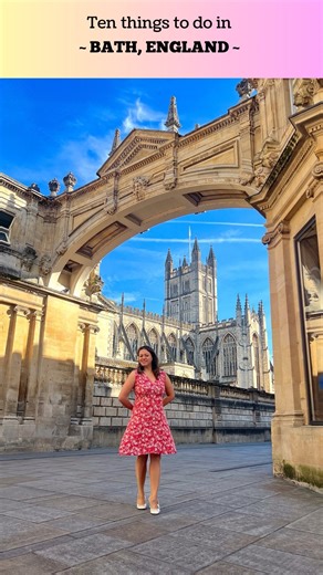 WELCOME TO BATH, ENGLAND 🍁 The gorgeous city of Bath has been on the top of my UK Travel Wish List for years, and this year, I FINALLY ticked it off! I visited Bath this year not once, but TWICE. And I’ve already planned another trip. That’s how much I love it! 😍 Located in the South West of England, Bath is super easy to reach, just 1 hour 20 minutes from London by train. It’s a perfect day trip from London, or a weekend getaway from London. But frankly I could just as easily stay longer, bec