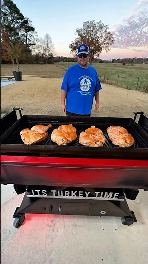 Deep fried turkey halves and hams on the HBT Santa Maria Fryer 🦃🔥 #HBTFryer #SantaMariaFryer
