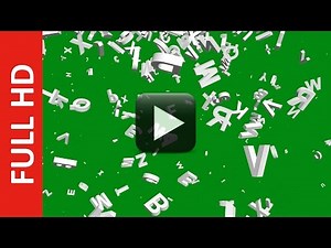 Letters Falling Green Screen Background Video