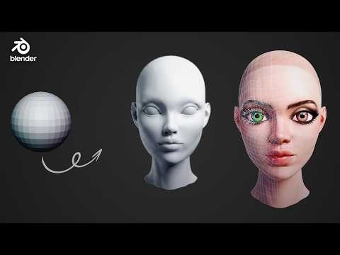 Mastering Female Head Sculpting in Blender - Full Process (17 Min)