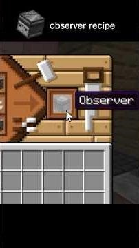 Minecraft observer crafting recipe#MinecraftHindi #MinecraftCrafting #MinecraftTutorial #GamingHindi