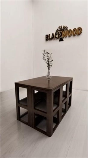 This Black Wood Dining Table Saves So Much Space 😳#design #shorts
