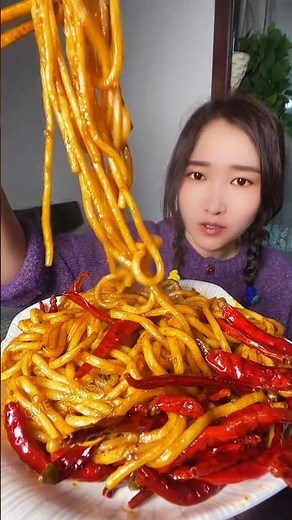Spicy Fire 🔥🌶🍜 Noodle #asmreating #mukbang #yummy #delicious #noodlechallenge