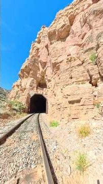 Check out this view from the front of our locomotive entering our 734-foot-long tunnel!