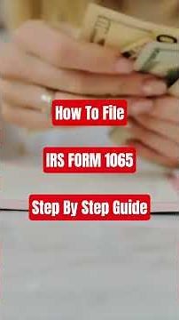 IRS FORM 1065 : Step by Step Guide IRS Tax Form 1065 #irsforms #irsfreefile #taxrefund #tax