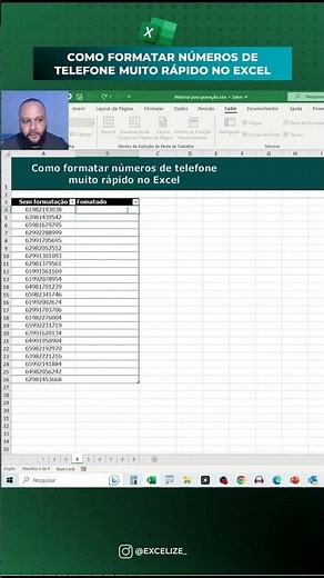 Aprenda Agora - Como Formatar Números de Telefone no Excel