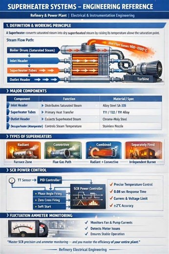 Superheater System Explained | Working, Types & SCR Control | Power Plant E&I