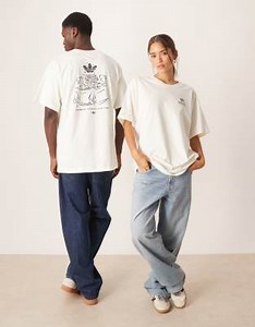 adidas Originals supper club graphic t-shirt in off white | ASOS