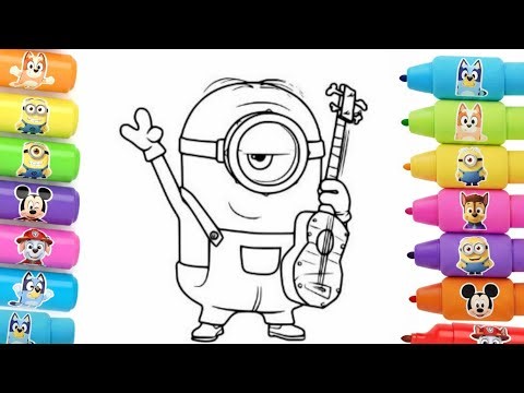 Minions Step by Step Drawing for Kids 🎨 Coloring Activity