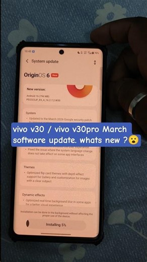 vivo v30 / vivo v30pro March software update. whats new ?😮 #originos6 #vivov30
