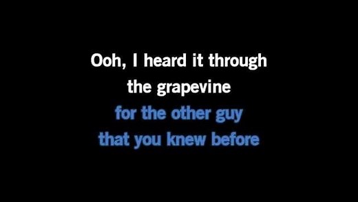 Karaoke I Heard It Through the Grapevine (single version) - Creedence Clearwater Revival - CDG, MP4, KFN - Karaoke Version