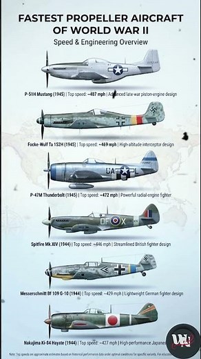 WWII Fighter Plane Speed Comparison