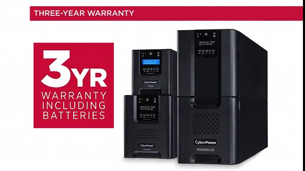 CyberPower PR1500LCD Smart App Sinewave UPS System, 1500VA/1500W, 8 Outlets, AVR, Mini-Tower