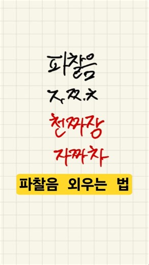 국어 음운체계 파찰음 외우는 법 천짜장 #파찰음