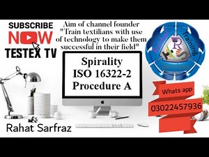 ISO 16322-2 (Pro-A) | Spirality | Knit fabric Skewness | Textile testing #testextv #rahatsarfraz