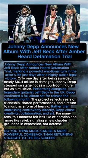 Johnny Depp’s Musical Comeback With Jeff Beck #JohnnyDepp #JeffBeck
