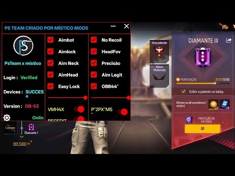 MOD MENU PS TEAM SEM ROOT PARA CONTA PRINCIPAL V1 FF SAFE🔥🇧🇷