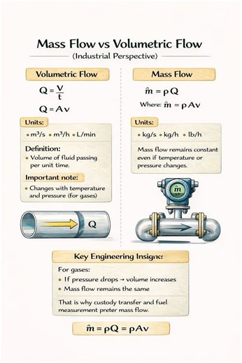 Have you ever wondered why we use Mass Flow instead of Volumetric for gases? It’s simple: as pressure drops, volume increases, but the Mass stays the same. That’s why the industry trusts mass flow for the most accurate fuel measurements. ​Key Formulas to remember: ✅ P_{abs} = P_{gauge} P_{atm} ✅ Q = Av ✅ m= ρQ ​Which of these do you use most in your daily operations? 👇 . #DSE #civil #steel #Concrete #cement #construction #civilengineering #contractor #building #architecture #TBT #loading #desig
