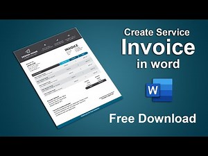 How to Make a service Invoice template in word free download