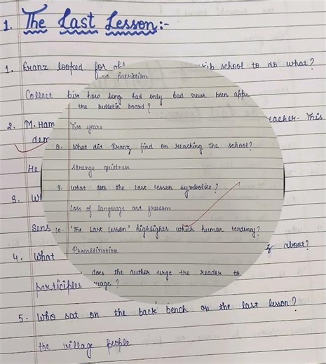 Class 12th Flamingo, The Last Lesson important mcqs.#mcqs #study #shorts