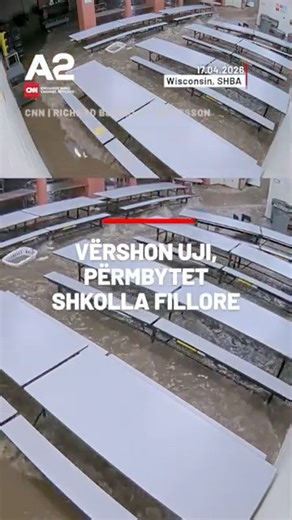 Vërshon uji, përmbytet shkolla fillore