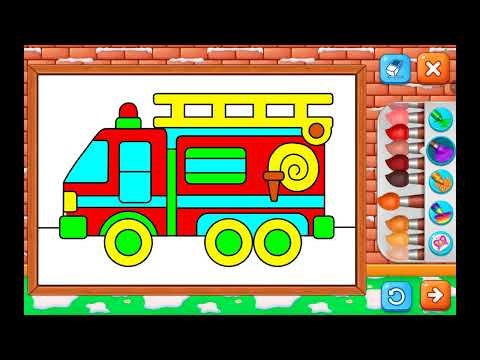 Fire Truck Coloring for Kids 🚒 | Learn Colors with Fire Engine