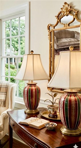 Vintage Oriental Porcelain Ginger Jar Lamps – Red Green Chinoiserie Urn Accent Lighting (2) (shade Not Included) - Etsy