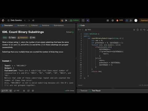 Leetcode 696 | Count Binary Substrings