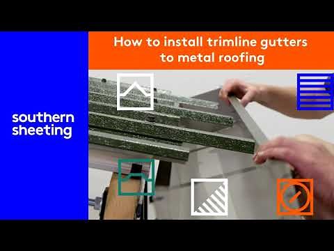 How to install trimline gutters to metal roofing