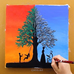 2.4K views · 155 reactions | Couple Under Tree | MYS Art | Facebook