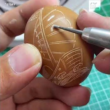 Incredible Egg Carving Art!
