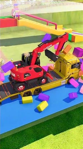 transporting colorful car #fs22 #tractor #farmingsimulator22