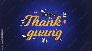 Happy Thanksgiving animated loop greeting