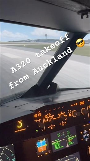 Airbus a320 takeoff from Auckland