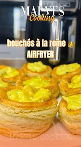 Bouchés à la reine AIRFRYER // pour plus de recettes au airfryer télécharger Cookofry #airfryerrecipes #AirFryerMagic #airfryer #poulet #bouchésalareine | Malvi’s cooking2