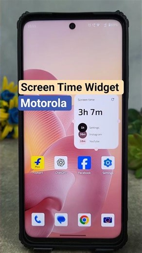how to add screen time widget on android motorola #shorts