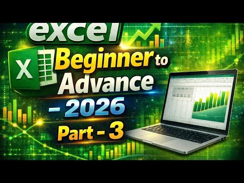 Excel Beginner to Advanced – Part 3 | Zero to Hero Excel 2026 | Tech Verse