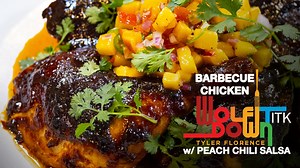 Tyler and Matt are in the kitchen this week with stunner to wrap out the summer. BBQ chicken from scratch with his famous deep, smoky Barbecue sauce lacquered on top of perfectly cooked, oven roasted chicken. Then there’s the peach and chili salsa... grabbing the last of the summer’s best stone fruit, perfectly diced and tossed with serranos from Tyler’s garden. The bright lime squeeze brings the whole sweet-heat thing together. It’s an amazing combo. Get the written recipe at... WolfitDown.com 