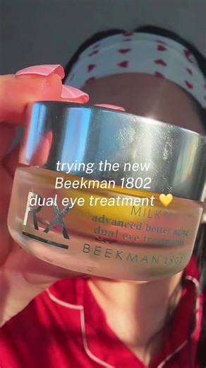 got my hands on the @Beekman 1802 dual eye treatment and I’ve used it like 5 times so far and I am loving it 💛 Use code cynthiakim20 for 20% off 💸 #KindnessKrew #MilkRXEye #skincare #undereye #beautyfinds